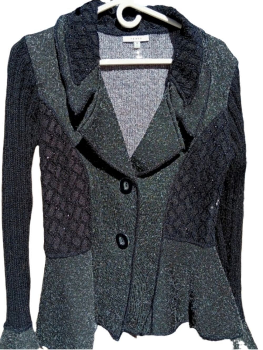 Sioni Black Cardigan Sweater Size Small